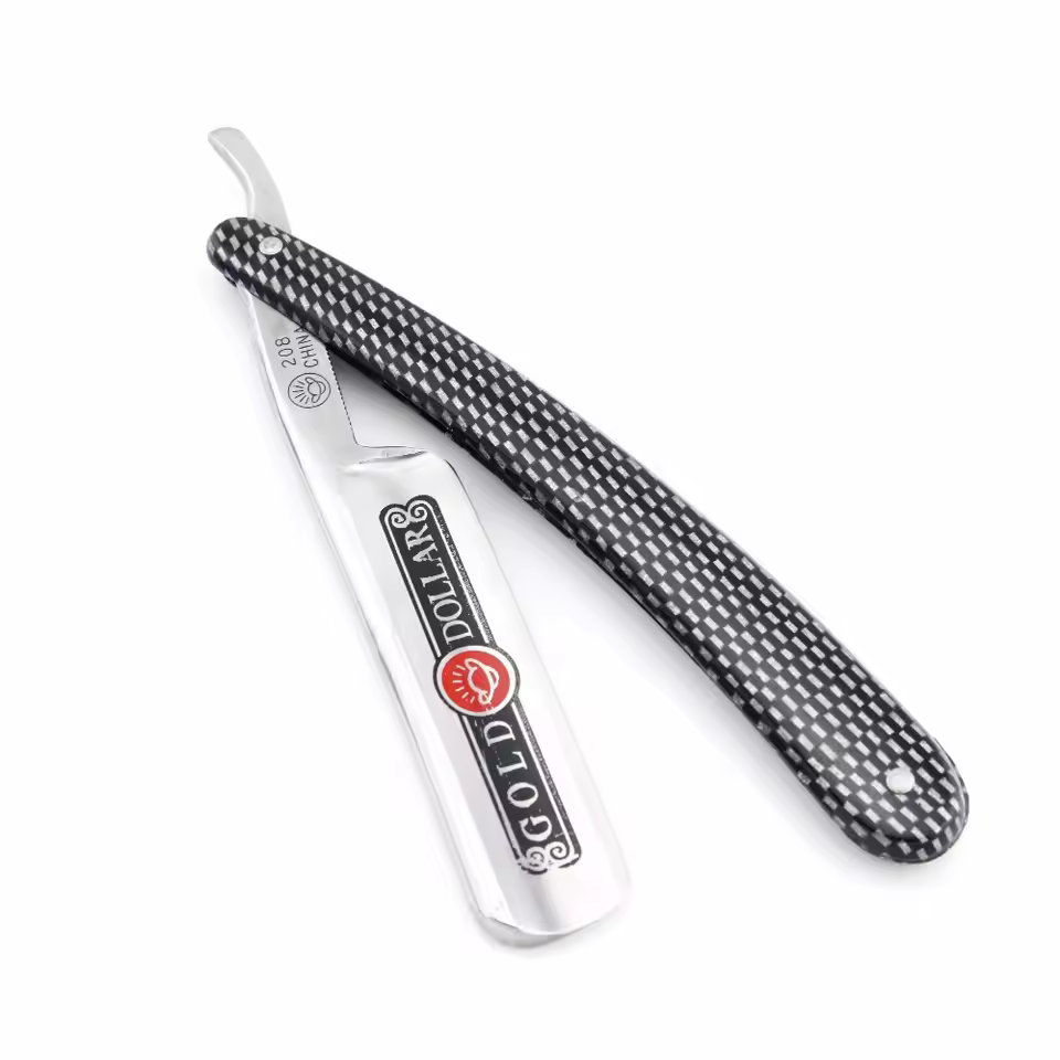 Straight Razor Safety - Profesjonalna maszynka do strzyżenia Gold Dollar,
