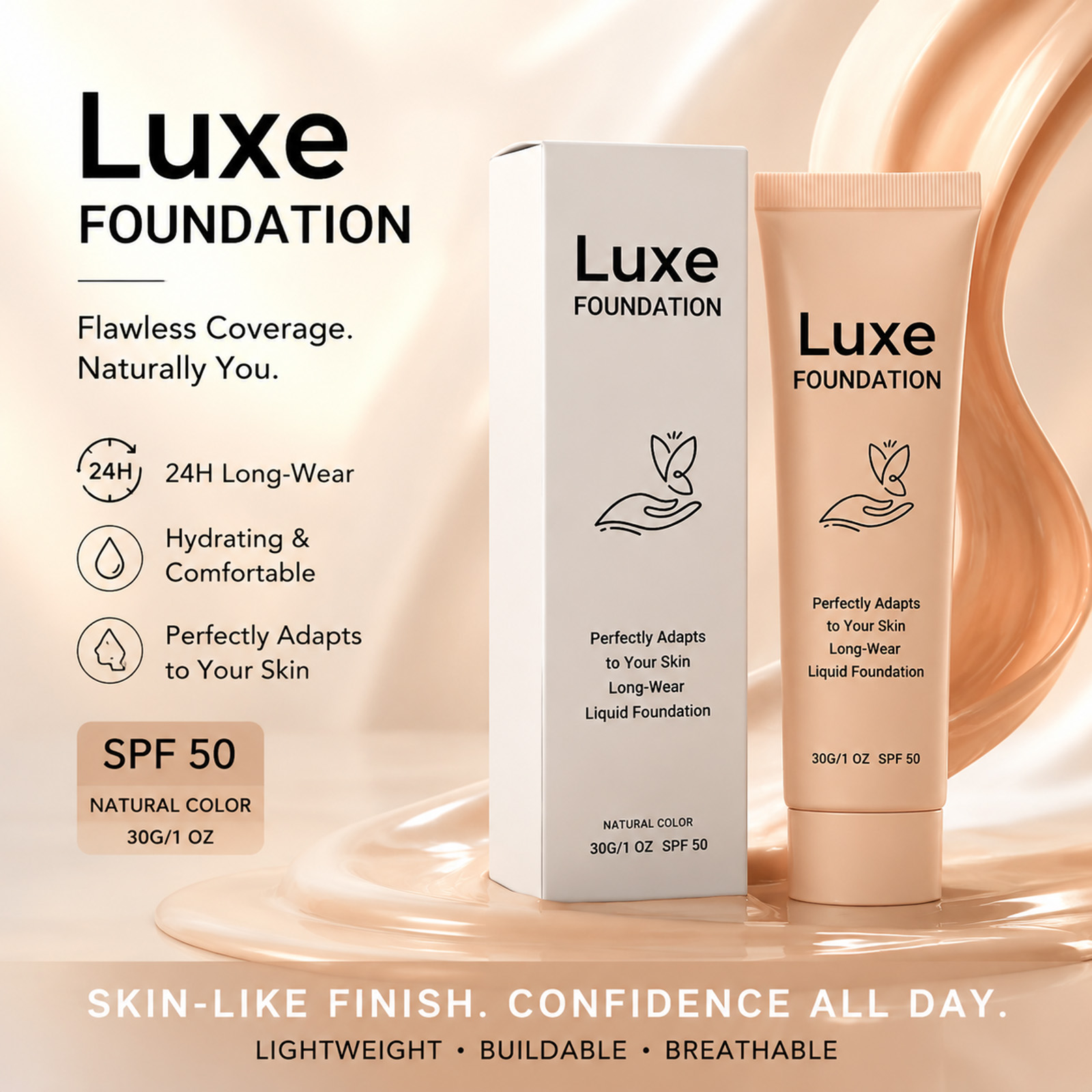 Face Moisturizer Spf - Podkład do twarzy zmieniający kolor SPF