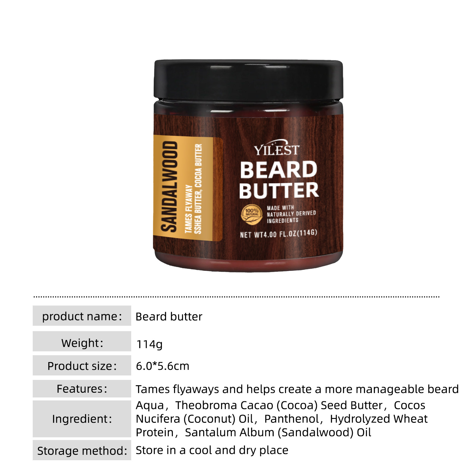 Aftershave Balm Mens - 114g Masło do brody z drzewa